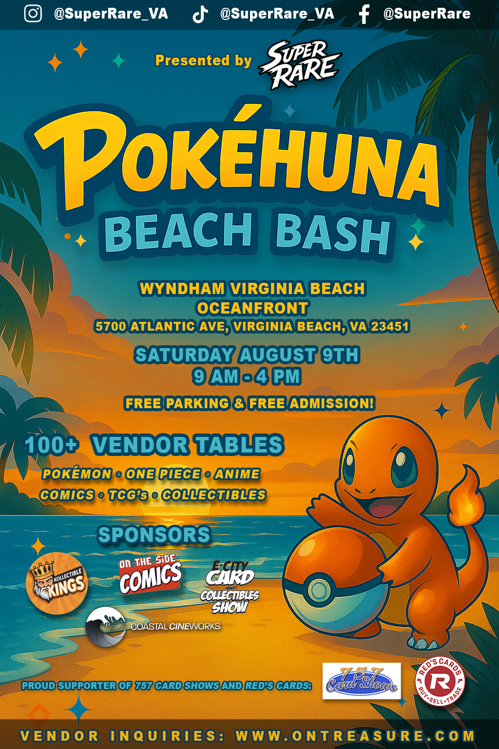 Pokéhuna Beach Bash Flyer